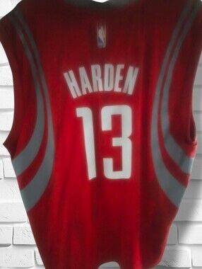 Adidas Houston Rockets James Harden #13 Jersey - Men's Large - Red Road NBA